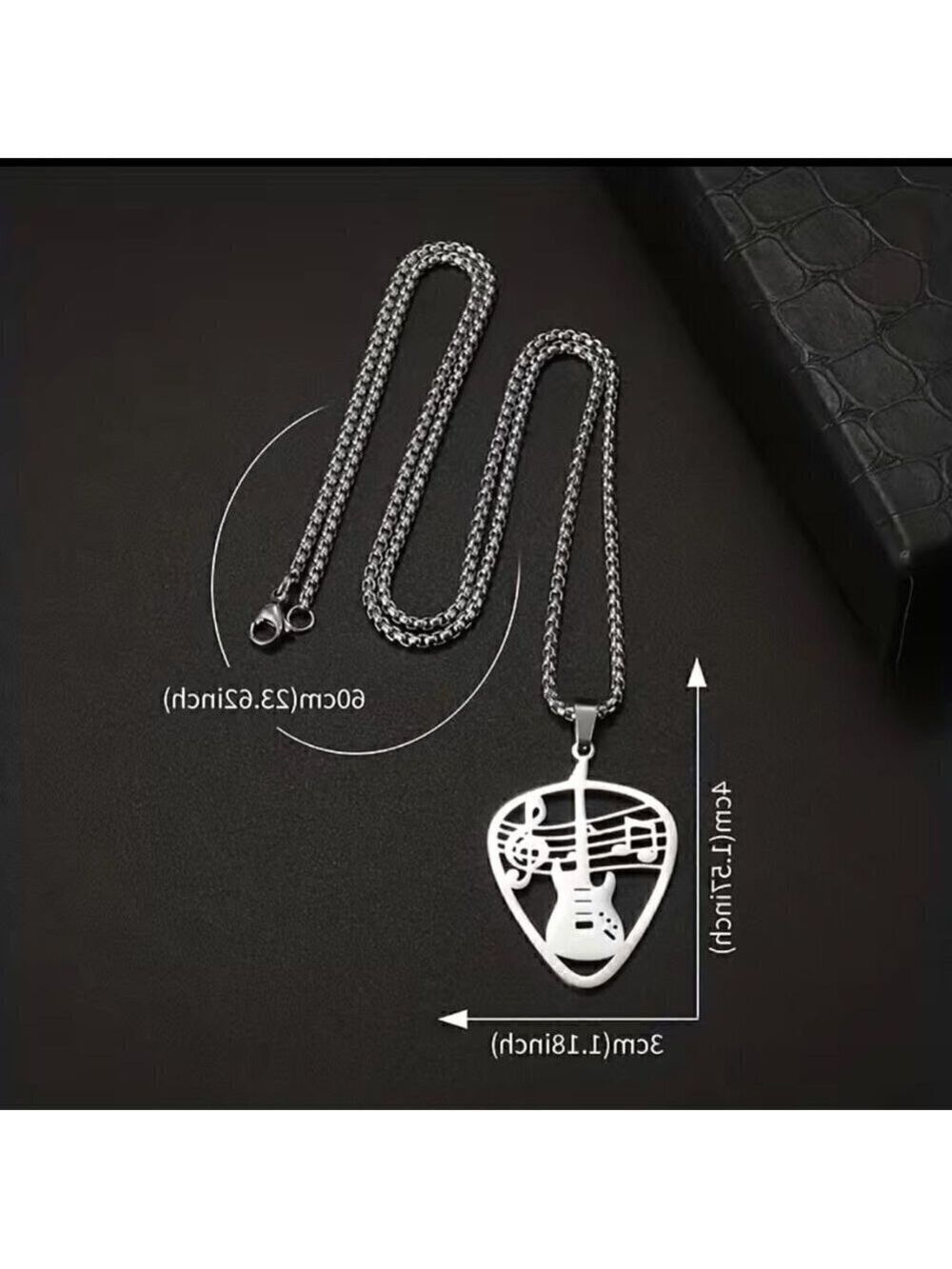 Guitar Pick Rocker Necklace and Pendant #847 - Picture 3 of 9